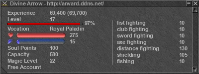 Signature for player Divine Arrow